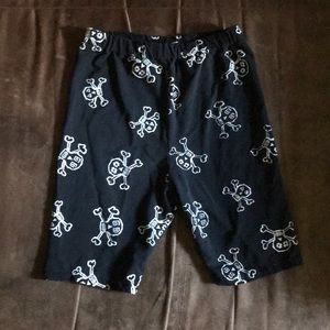 Boys sz 10 comfy pj shorts- skulls Punk Rock